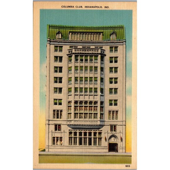 Columbia Club Indianapolis Indiana Linen Unposted PC332 - Picture 1 of 2